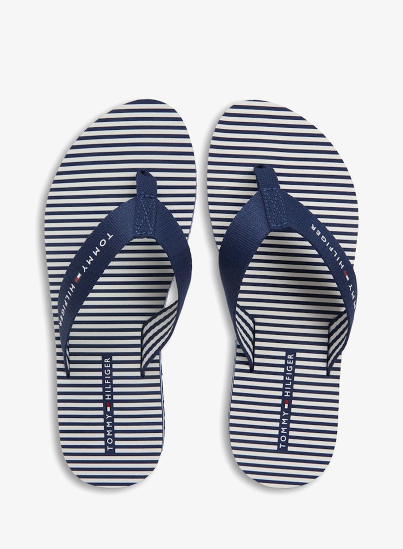 TOMMY HILFIGER Webbing Strap Ithaca Stripe Flip-Flops - Image 5